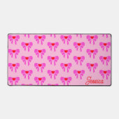 コケットピンクリボン名門私立校風のパターンy2k名 デスクマット (正面)