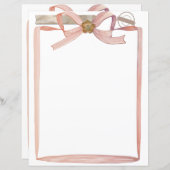 コケットピンク弓スクラップブック作りとジャーナリング (正面/裏面)