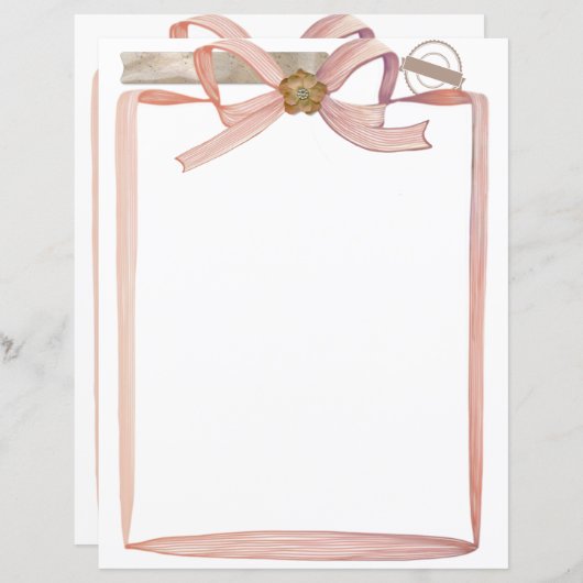 コケットピンク弓スクラップブック作りとジャーナリング (正面/裏面)