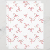 コケットピンク弓パターンスクラップブック作り (正面/裏面)