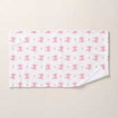 コケットピンク弓リボン継ぎ目のないパターン バスタオルセット (ハンドタオル)