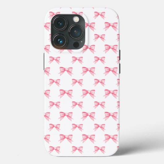 コケットピンク弓リボン継ぎ目のないパターン Case-Mate iPhoneケース (裏面)