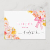 コケットフローラブライダルシャワーレシピ エンクロージャーカード (正面)