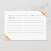 コケットフローラブライダルシャワーレシピ エンクロージャーカード (裏面)