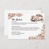 コケットフローラ赤面結婚ピンク詳細 エンクロージャーカード (正面/裏面)