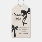 コケットブラックボウ誕生日ギフトラベル ギフトタグ (裏面)