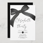 コケットブラックボウ30招待状 招待状 (正面/裏面)