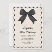 コケットブラックボウ30th誕生日パーティの招待状 招待状 (正面)