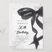 コケットブラックボウ30th誕生日パーティの招待状 招待状 (正面)