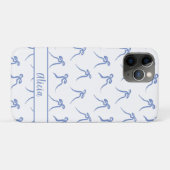 コケットブルーとホワイト弓 Case-Mate iPhoneケース (裏面(横))