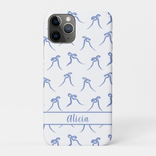 コケットブルーとホワイト弓 Case-Mate iPhoneケース (裏)