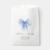 コケットブルーボウブライダルシャワーサンキュー フェイバーバッグ (正面)