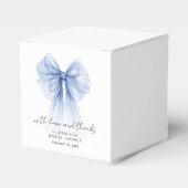 コケットブルーボウブライダルシャワーサンキュー フェイバーボックス (正面サイド)