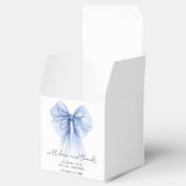 コケットブルーボウブライダルシャワーサンキュー フェイバーボックス (オープン)