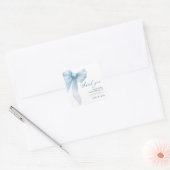 コケットブルーボウブライダルシャワー スクエアシール (封筒)
