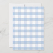 コケットブルーボウリボン男の子ベビーシャワー 招待状 (裏面)