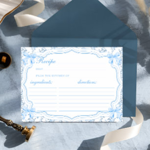 コケットブルーボウレシピの花嫁レシピカード