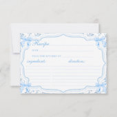 コケットブルーボウレシピの花嫁レシピカード (正面)