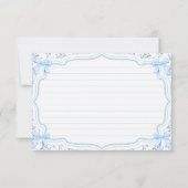 コケットブルーボウレシピの花嫁レシピカード (裏面)