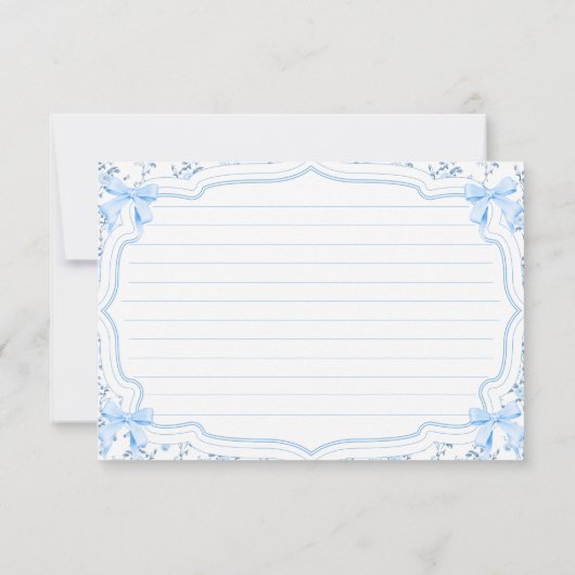 コケットブルーボウレシピの花嫁レシピカード (裏面)