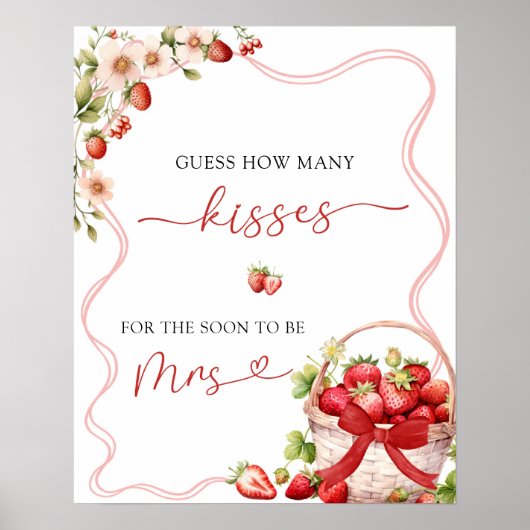 コケットベリーの愛の数を推測するキス ポスター (正面)