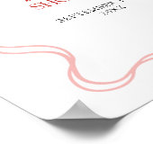 コケットベリーインラブブライダルシャワーウェルカムサイン ポスター (角)