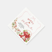 コケットベリーインラブブライダルシャワーナプキンス スタンダードカクテルナプキン (角)