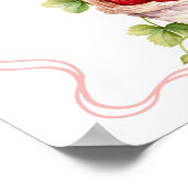 コケットベリーインラブブライダルシャワーパーティー標識 ポスター (角)