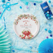 コケットベリーインラブブライダルシャワー紙プレート ペーパープレート (パーティー)