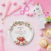 コケットベリーインラブブライダルシャワー紙プレート ペーパープレート (パーティー)