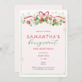 コケットベリースウィートエイジ誕生日 招待状 (正面/裏面)