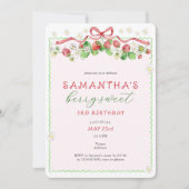 コケットベリースウィートエイジ誕生日 招待状 (正面)