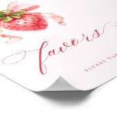 コケットベリースウィートベビーシャワーがテーブルの看板を好む ポスター (角)