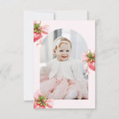 コケットベリーファースト誕生日写真 サンキューカード (裏面)