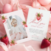 コケットベリーファースト誕生日写真 サンキューカード