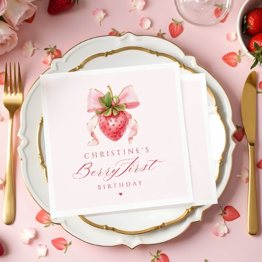 コケットベリーファースト誕生日 スタンダードカクテルナプキン