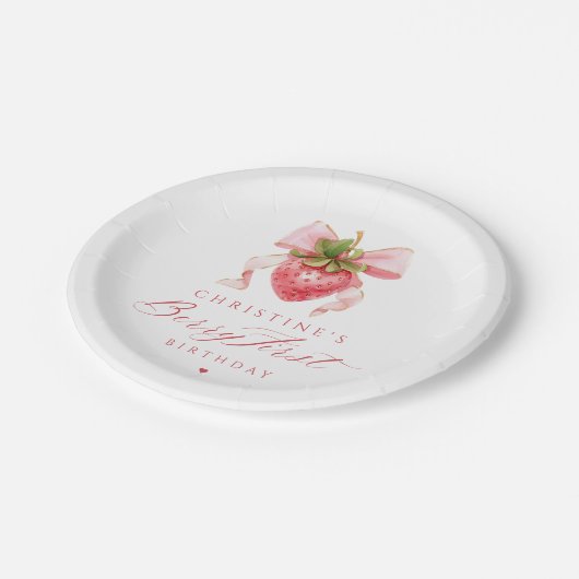 コケットベリーファースト誕生日 ペーパープレート (アングル)