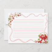 コケットベリー・イン・ラブ ブライダルシャワーレシピカード 招待状 (裏面)