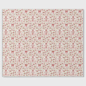 コケットベースボールボウフローラガールネーム誕生日 ラッピングペーパー (フラット)