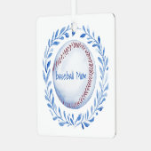 コケットベースボールママフローラシノワセリーリース メタルオーナメント (正面左)