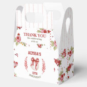 コケットベースボールレッドボウフローラモダン誕生日 フェイバーボックス (オープン)