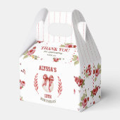 コケットベースボールレッドボウフローラモダン誕生日 フェイバーボックス (正面サイド)