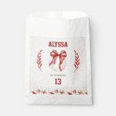 コケットベースボールレッドボウフローラヴィンテージ誕生日 フェイバーバッグ (正面)