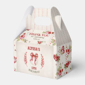 コケットベースボールレッドボウフローラヴィンテージ誕生日 フェイバーボックス (正面サイド)