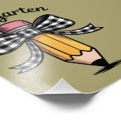 コケットペンシル弓幼稚園先生学校 フォトプリント            (角)