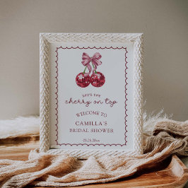 コケットボウさくらんぼオントップブライダルシャワーへようこそ ポスター