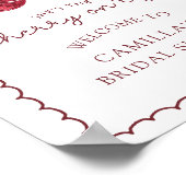 コケットボウさくらんぼオントップブライダルシャワーへようこそ ポスター (角)