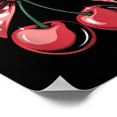 コケットボウさくらんぼヴァレンティーンズデイハートウィメンズギル ポスター (角)