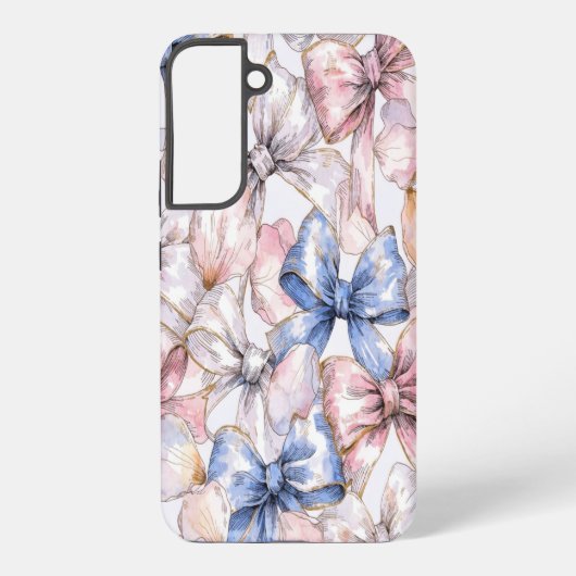 コケットボウと桜のロマンティックピンク SAMSUNG GALAXYケース (裏面)