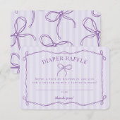 コケットボウのベビーシャワーディーパーラッフル エンクロージャーカード (正面/裏面)